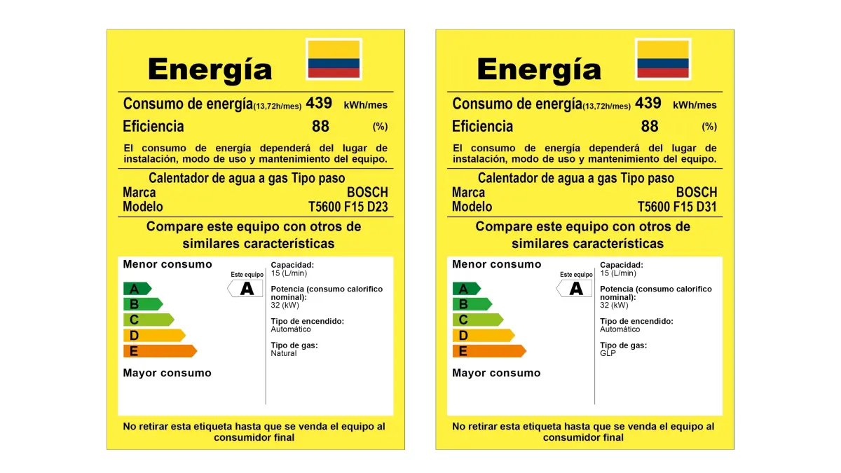Calentador Bosch Balanz Vento Therm 5600 F 15 Litros - Imagen 3
