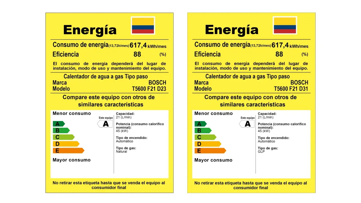 Calentador Bosch Balanz Vento Therm 5600 F 21 Litros - Imagen 3