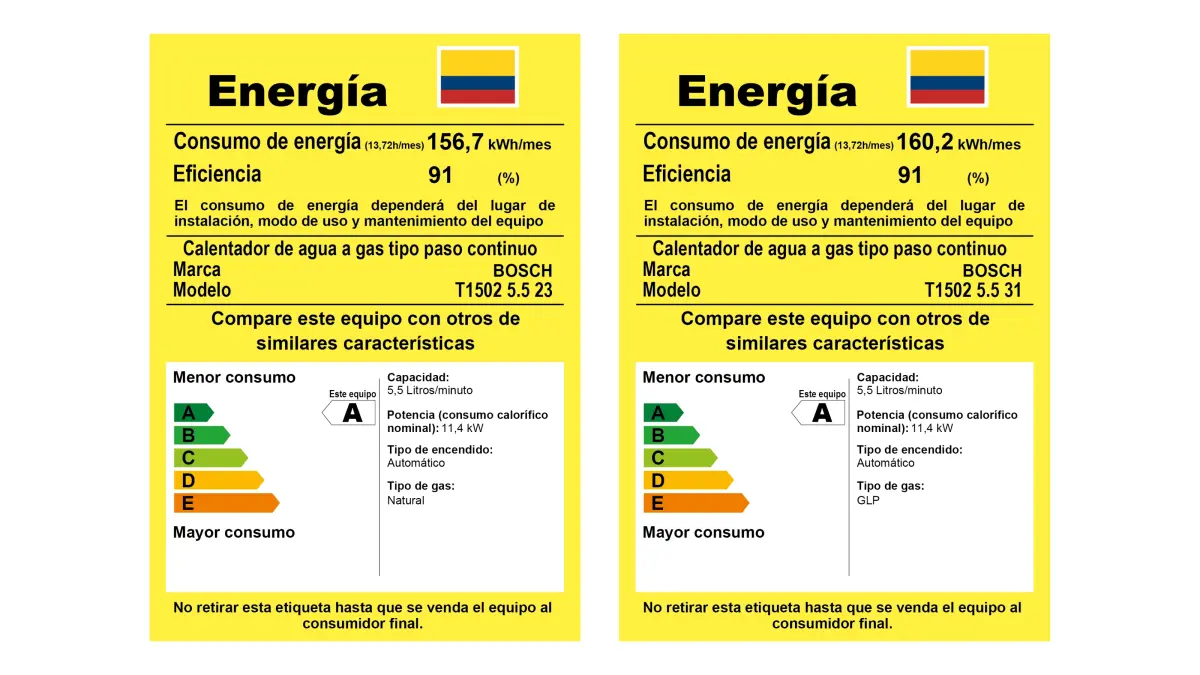 Calentador Bosch Vital 5.5 litros - Imagen 5