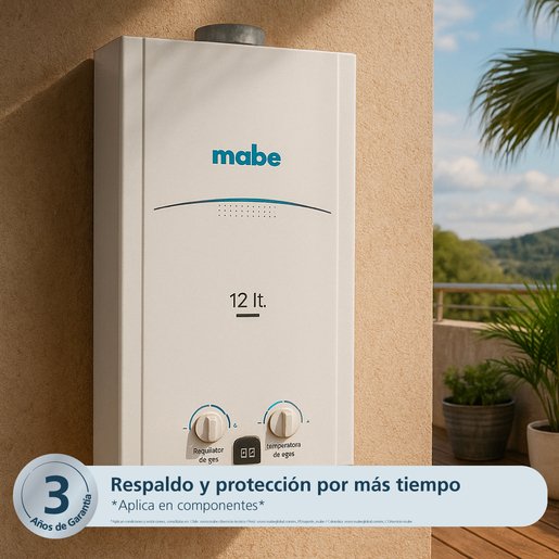Calentador de Tiro Natural 12L Blanco Mabe - CMP12TNBC - Imagen 3