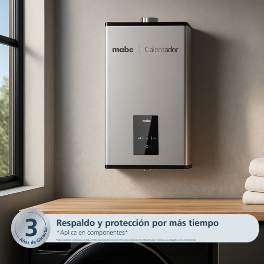 Calentador de paso tiro forzado 16 Litros Silver Mabe - CMM16C1FSNA - Imagen 3