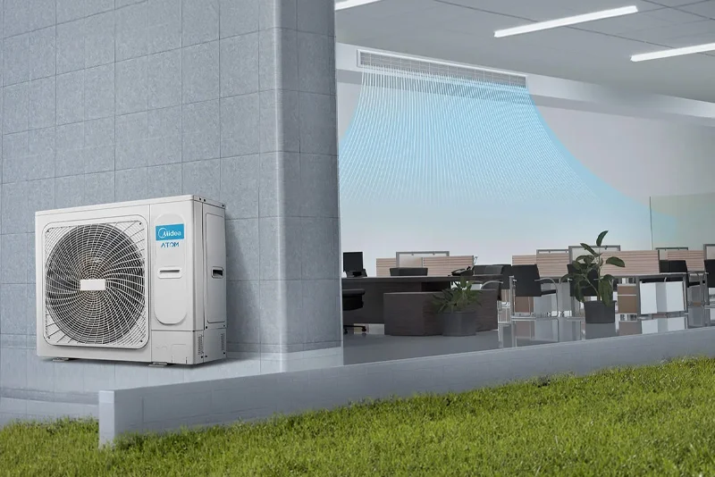 Aire acondicionado Comercial Ligero Midea cassettes y ductos