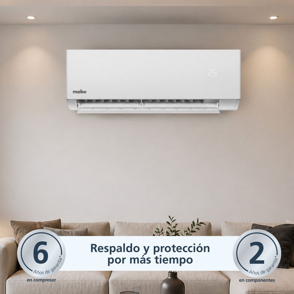 Aire Acondicionado Mabe Tradicional 9000 BTU 220V MMT09CDBWCC32EC1 – ambientada