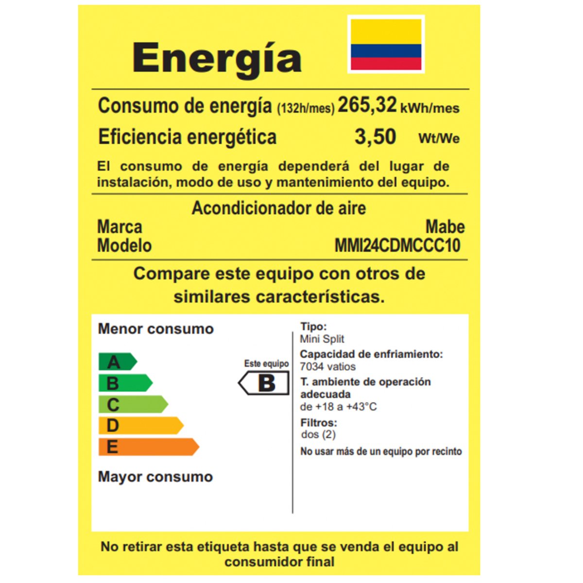 Aire Acondicionado Mabe Inverter Premium 24000 BTU 220V MMI24CDMCCC10 – retiq