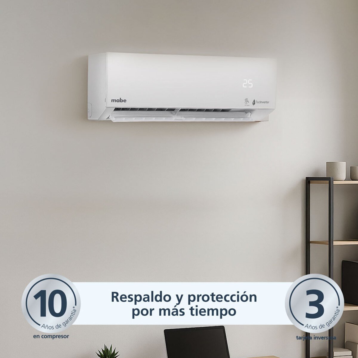 Aire Acondicionado Mabe Inverter 12000 BTU 220V MMI12CDBWCC32DC1 instalado